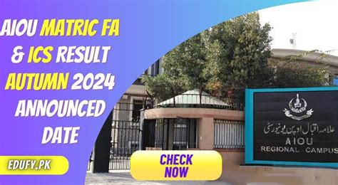 AIOU Matric and FA Result 2023 date announced .